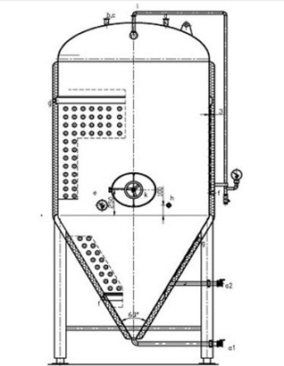 啤酒發酵罐結構圖